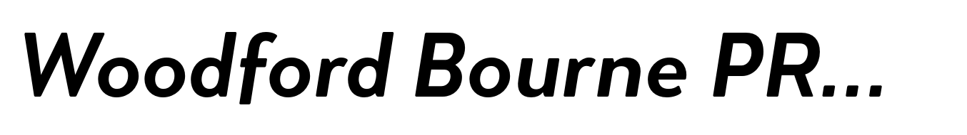 Woodford Bourne PRO Semi Bold Italic